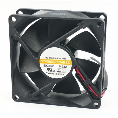 NYW08025024BSS DC 24V 0.23A 80x80x25mm 2-Wire Cooling Fan in Kuwait