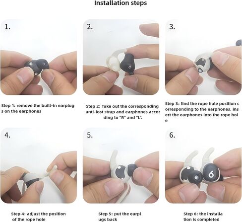 لحزام Beats Solo Buds، حبل رياضي من السيليكون الناعم المضاد لفقدان الحزام، إكسسوارات تصميم خاصة مضادة للانزلاق متوافقة فقط مع سلك حبل الرقبة Beats Solo Buds، أسود in Kuwait