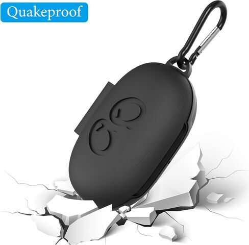 Geekria Silicone Case Cover Compatible with Samsung Galaxy Buds+ True Wireless Earbuds, Protective Carrying Case with Keychain Hook, Charging Port Accessible (Black) in Kuwait