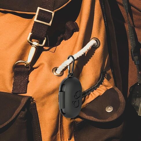 Geekria Silicone Case Cover Compatible with Samsung Galaxy Buds+ True Wireless Earbuds, Protective Carrying Case with Keychain Hook, Charging Port Accessible (Black) in Kuwait