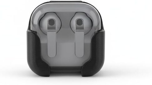 حافظة HoldMyGear Clip متوافقة مع حافظة شحن Samsung Galaxy Buds 4 - حامل حزام آمن بمشبك 1.5 بوصة، حافظة شحن مناسبة تمامًا، تصميم متين مطبوع ثلاثي الأبعاد، أسود in Kuwait