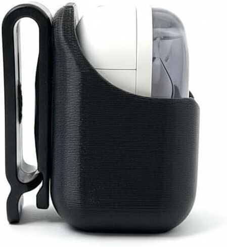 حافظة HoldMyGear Clip متوافقة مع حافظة شحن Samsung Galaxy Buds 4 - حامل حزام آمن بمشبك 1.5 بوصة، حافظة شحن مناسبة تمامًا، تصميم متين مطبوع ثلاثي الأبعاد، أسود in Kuwait