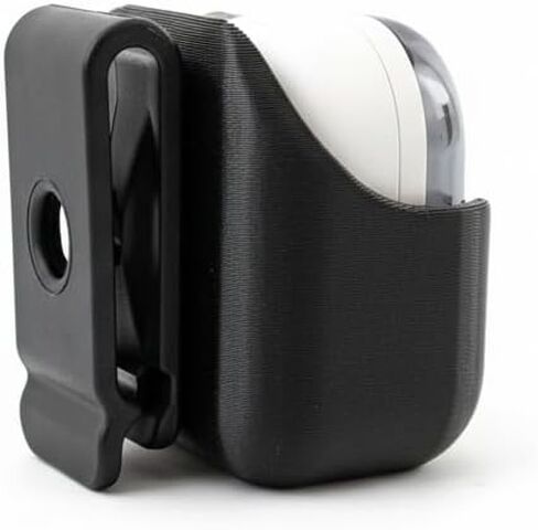 حافظة HoldMyGear Clip متوافقة مع حافظة شحن Samsung Galaxy Buds 4 - حامل حزام آمن بمشبك 1.5 بوصة، حافظة شحن مناسبة تمامًا، تصميم متين مطبوع ثلاثي الأبعاد، أسود in Kuwait