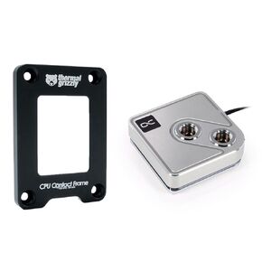 Alphacool Core 1 Aurora CPU Water Block and Thermal Grizzly Intel 13th/14th Gen CPU Contact Frame Bundle، فضي in Kuwait