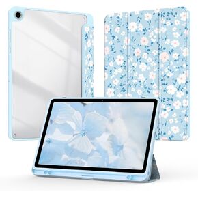 حافظة لهاتف Samsung Galaxy Tab A11+ Plus / A9+ 11 بوصة 2026/2024 زهور، غطاء خلفي نحيف خفيف الوزن ثلاثي الطي لطيف للاستيقاظ/النوم التلقائي للكمبيوتر اللوحي Plus 11 بوصة (وردي زهري) in Kuwait