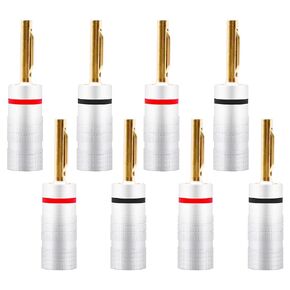 Banana Pin Plugs Speaker Connectors, 3.5mm Pin Banana Connectors Gold Plated Solderless Terminals for Amplifier Speaker Wire Cable Sound System Home Audio -8pcs in Saudi Arabia
