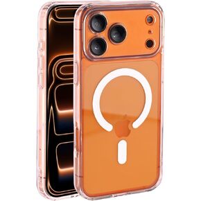 حافظة هاتف iPhone17 Pro Max، واقي كاميرا مدمج، وضوح كريستالي، صلابة من الدرجة العسكرية مضادة للسقوط ومضادة للاصفرار، توافق الشحن اللاسلكي المغناطيسي (شفاف، iPhone 17 Pro Max) in Kuwait