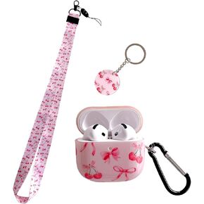 Cute Cat Design Air Pod 4th Generation （2024） with Cat Lanyard Keychain，Unique IMD Process TPU Soft Air Pod 4th Case in Kuwait