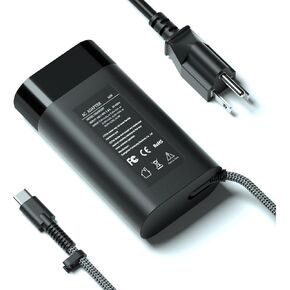 شاحن كمبيوتر محمول جديد نحيف وسريع الشحن بقدرة 65 وات - محول تيار متردد USB-C محمول للغاية لجهاز HP Spectre X360/Envy/EliteBook/Chromebook/ZBook/، ومصدر سلك طاقة محول تيار متردد من النوع C in Kuwait