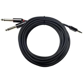 كابل Omnihil 3.5 ملم TRS إلى Dual 1/4 بوصة TS Premium Stereo Breakout Cable متوافق مع (15 قدم / 5 متر) الصوت العالمي Apollo Twin USB 3 Audio Interfac e in Kuwait