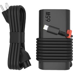 شاحن كمبيوتر محمول USB C بقدرة 65 وات متوافق مع Lenovo Chromebook C940 C930 920 C630 730 720,100e 300e 500e، سلك طاقة محول تيار متردد للشحن السريع in Kuwait