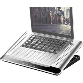 Laptop Fan Cooling Pad - Adjustable Computer Cooler Support - Aluminum Alloy Cooling Pad for Laptop Computer,for Desk Keyboard Tablet Book Home Workplace Dorm Apartment in Kuwait