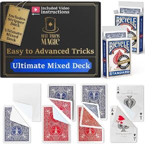 Hat Trick Magic Bicycle Rider Back Gaff Playing Card Decks (Ultimate Mixed Gaff Deck) in Kuwait