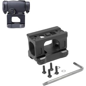 1.54" Height Red Dot Scopes Riser Mount for T1 T2 H1 H2 Optic Reflex Sights Accepts All Footprint Optics Base Adapter，with Built-in Integrate Quick Rear Iron Sights Adjustable，for 20mm Picatinny Rail in Kuwait