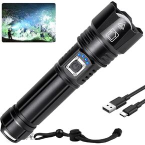 TELEMORE Rechargeable Flashlights 2 Pack, Super Bright High Lumens Flash Light, 5 Modes Adjustable Linternas with LCD Digital Display, Powerful Handheld LED Flashlights for Home Emergencies Camping in Kuwait