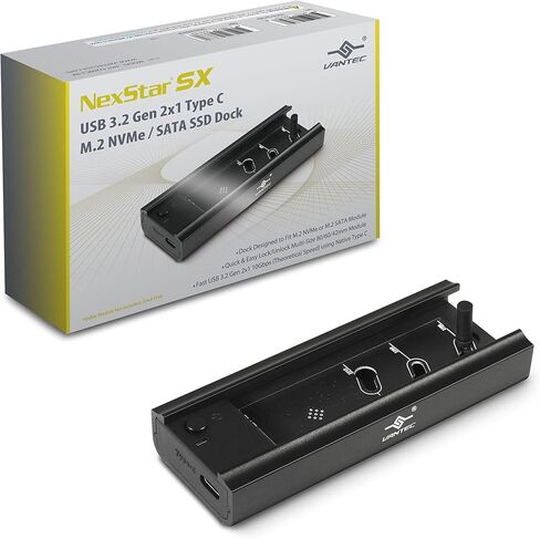 قاعدة توصيل VANTEC NEXSTAR SX USB 3.2 GEN 2 Type C M.2 NVME/SATA SSD in Kuwait