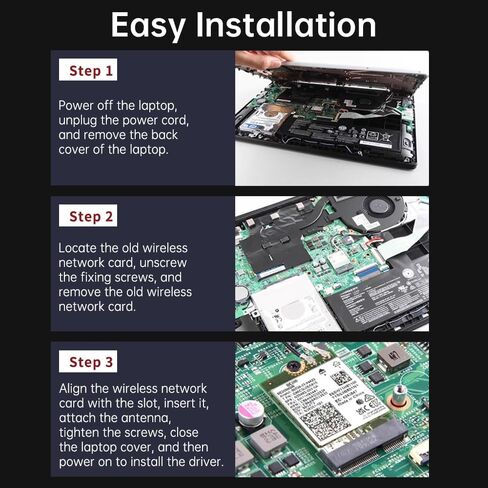 FENVI WiFi 7 BE6500 M.2 Wireless Card,Tri-Band 6G/5G/2.4Ghz Wi-Fi7 802.11be 6.5Gbps Network Adapter for Laptop/PC, WPA3,OFDMA MU-MIMO,with Bluetooth 5.4, Support Intel/AMD Windows 10/11 (64-Bit) in Kuwait