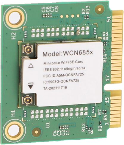 بطاقة WiFi 6E PCIe WiFi، MINI PCIE 6 جيجا هرتز 5 جيجا هرتز 2.4 جيجا هرتز محول لاسلكي ثلاثي الموجات، BT5.3، دعم OFDMA MU MIMO، زمن الوصول المنخفض، تشفير WPA3، لـ 11 10 in Kuwait