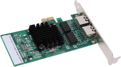 بطاقة شبكة PCI Express، منافذ RJ45 مزدوجة 10 100 1000 ميجابت في الثانية 82575 شريحة جيجابت إيثرنت، محولات اتصالات مطلية بالذهب مع أقواس منخفضة عالية المستوى، للخادم 2003 إلى in Kuwait
