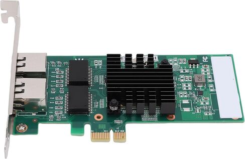 بطاقة شبكة PCI Express، منافذ RJ45 مزدوجة 10 100 1000 ميجابت في الثانية 82575 شريحة جيجابت إيثرنت، محولات اتصالات مطلية بالذهب مع أقواس منخفضة عالية المستوى، للخادم 2003 إلى in Kuwait