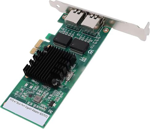 بطاقة شبكة PCI Express، منافذ RJ45 مزدوجة 10 100 1000 ميجابت في الثانية 82575 شريحة جيجابت إيثرنت، محولات اتصالات مطلية بالذهب مع أقواس منخفضة عالية المستوى، للخادم 2003 إلى in Kuwait