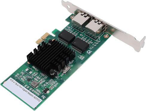 بطاقة شبكة PCI Express، منافذ RJ45 مزدوجة 10 100 1000 ميجابت في الثانية 82575 شريحة جيجابت إيثرنت، محولات اتصالات مطلية بالذهب مع أقواس منخفضة عالية المستوى، للخادم 2003 إلى in Kuwait