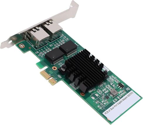 بطاقة شبكة PCI Express، منافذ RJ45 مزدوجة 10 100 1000 ميجابت في الثانية 82575 شريحة جيجابت إيثرنت، محولات اتصالات مطلية بالذهب مع أقواس منخفضة عالية المستوى، للخادم 2003 إلى in Kuwait