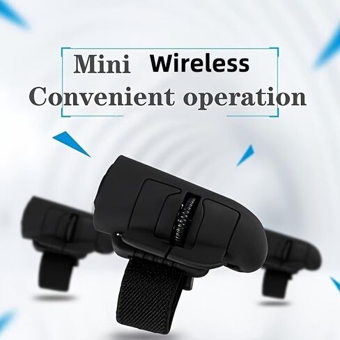 2.4GHz Wireless Ring Mouse Ergonomic Ring Design Plug and Play Compact Portable Presenter for Computers Phones Tablets, Black in Saudi Arabia