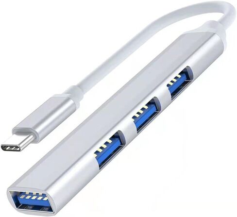 موزع USB 3.0، موزع USB بأربعة منافذ بسرعة 5 جيجابت في الثانية وموسع USB لأجهزة الكمبيوتر المحمول وXbox ومحرك الأقراص المحمول والأقراص الصلبة ووحدة التحكم والطابعة والكاميرا ولوحة المفاتيح والماوس (USB C Hub 4in1 USB C) in Kuwait
