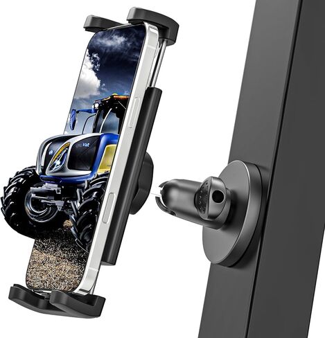 Charchendo Magnetic Portable Metal Phone Mount for Tractor [Powerful Magnet], Phone Holder for Heavy Equipment Metal Surface, Fit 17 16 15 14 13 12 Pro Plus Max Mini and 4-7" Phones with Thick Cases in Kuwait