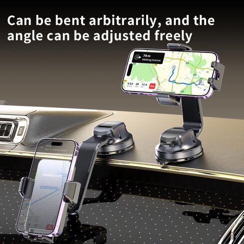 Mounted Holders Phone Holders for Your Car Phone Mount for Car Windshield Dashboard Air Vent Universal Desk Mounts Hands Free Automobile Cell Phone Holder Fit for iPhone 17 16 15 14 13 12 Pro Max All in Kuwait