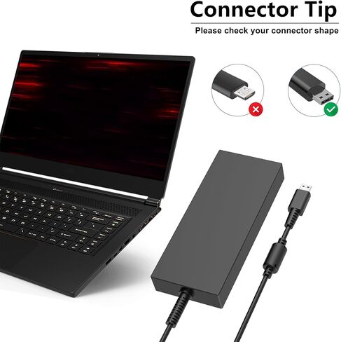 شاحن كمبيوتر محمول بطرف USB 280 واط متوافق مع MSI GE76 GE68 GE66 GS77 Raider GE68HX GE78HX GP66 Leopard Stealth 18 A18 HX AI Stealth GS77 Chicony A18-280P1A سلك محول إمداد الطاقة in Kuwait
