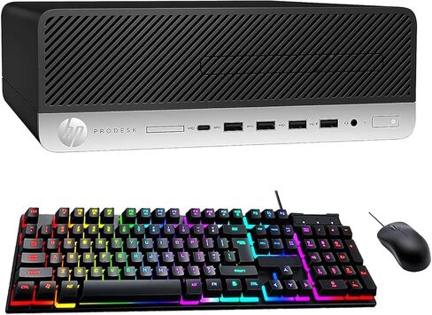 كمبيوتر مكتبي HP ProDesk 600 G5 SFF للأعمال، Core i5-9500، ذاكرة الوصول العشوائي 8 جيجابايت، 256 جيجابايت SSD، WiFi، BT، الماوس ولوحة المفاتيح، Windows 11 Pro (متجدد) in Kuwait