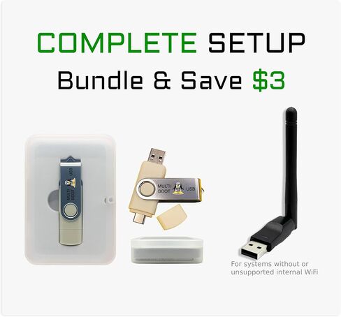 عنوان حزمة Linux 8 في 1: محرك أقراص فلاش USB متعدد التمهيد 8 في 1 من Linux + حزمة محول USB WiFi - أفضل مجموعة نظام تشغيل Linux مع Ubuntu وFedora وTails والمزيد in Kuwait