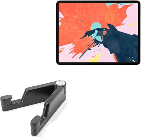 حامل وحامل BoxWave متوافق مع Apple iPad Pro 11 بوصة (الجيل الأول 2018) - حامل منفرد من الألومنيوم لسطح المكتب، قابل للتعديل بدون استخدام اليدين ومحمول مع أقدام مطاطية - أسود داكن in Kuwait