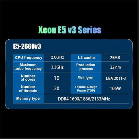 Xeon وحدة المعالجة المركزية المستخدمة E5-2660V3 SR1XR لـ X99 DDR4 RAM 2.60 جيجا هرتز 10 النوى 25 متر LGA2011-3 E5-2660 V3 المعالج E5 2660V3 2660 in Kuwait