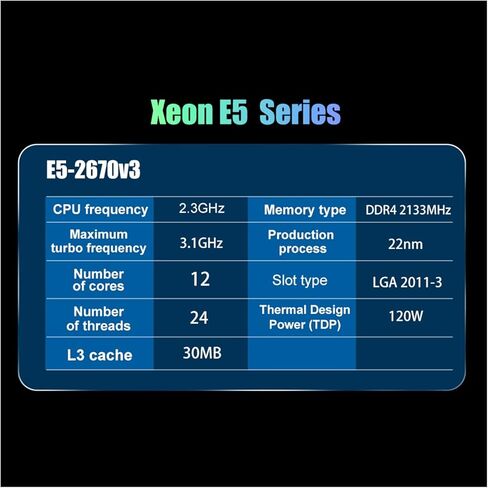 Xeon Used CPU Official Version E5-2670V3 SR1XS X99 2.30GHZ 30M 12-CORES E5 2670 E5-2670 V3 LGA2011-3 Processor 2670V3 in Kuwait