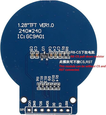 1.28 بوصة LCD شاشة مستديرة TFT عرض المجلس 1.28 TFT وحدة LCD 240x240 RGB SPI واجهة GC9A01 سائق 4-Wire SPI لاردوينو in Kuwait