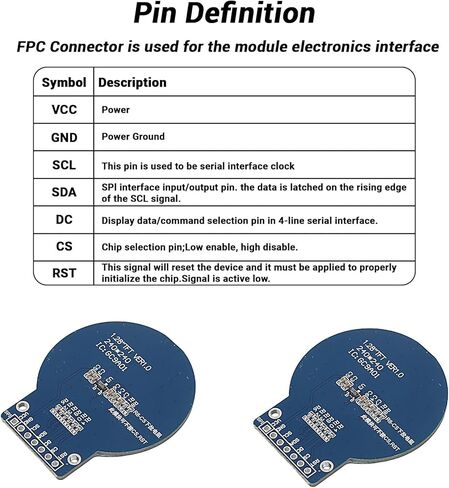 1.28 بوصة LCD شاشة مستديرة TFT عرض المجلس 1.28 TFT وحدة LCD 240x240 RGB SPI واجهة GC9A01 سائق 4-Wire SPI لاردوينو in Kuwait