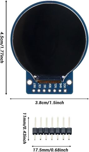 1.28 بوصة LCD شاشة مستديرة TFT عرض المجلس 1.28 TFT وحدة LCD 240x240 RGB SPI واجهة GC9A01 سائق 4-Wire SPI لاردوينو in Kuwait