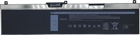 بطارية كمبيوتر محمول بديلة NYFJH 11.4V 97Wh متوافقة مع Dell Precision 7530 7730 7540 7740 Series Notebook P34E P74F Series 5TF10 0WMRC GW0K9 0NYFJH 5TF10 in Kuwait
