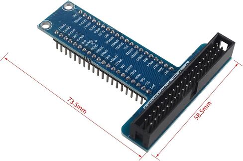 ZDE T-Type GPIO Breakout Expansion Board + 40pin GPIO Flat Ribbon Cable + Breadboard Compatible with Raspberry Pi 5 4B 3B+ 3B 2B B+ in Kuwait