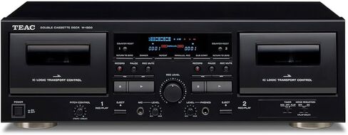 طبق كاسيت مزدوج من تيك W-1200 مع جهاز تسجيل / يو إس بي / الملعقة / ميكروفون كاريوكي وجهاز تحكم عن بعد in Kuwait