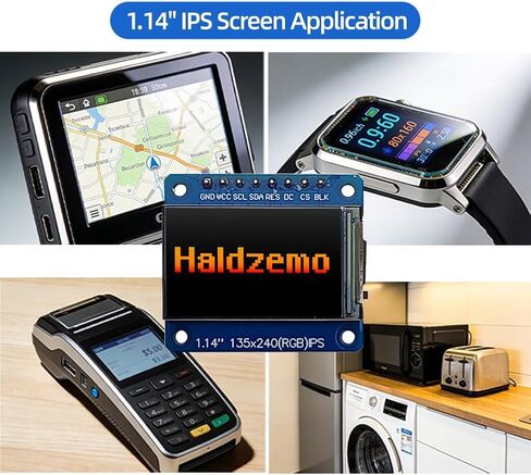 وحدة عرض LCD مقاس 1.14 بوصة شاشة IPS مع ألوان 65K RGB وواجهة SPI بدقة 135x240 in Kuwait