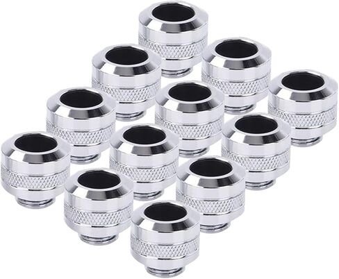 Alphacool Eiszapfen PRO HardTube G1/4" Fitting, 13mm OD, Chrome, 12-Pack in Kuwait