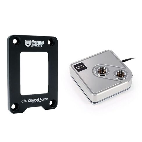 Alphacool Core 1 Aurora CPU Water Block and Thermal Grizzly Intel 13th/14th Gen CPU Contact Frame Bundle، فضي in Kuwait
