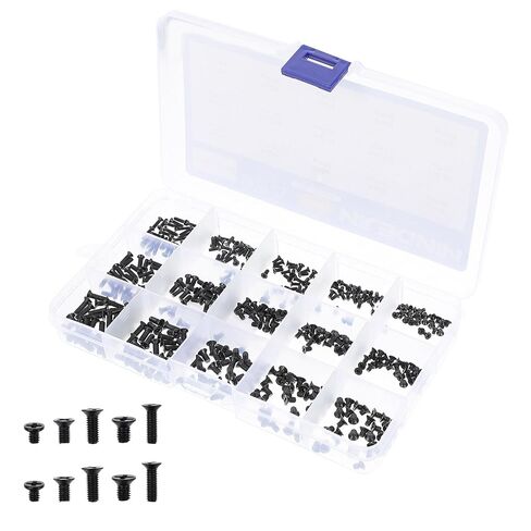 ULTECHNOVO 450pcs Computer Screws Set with Black Flat Head and Countersunk Stainless Steel Screws for Laptop Repair and Electronics Assembly in Kuwait