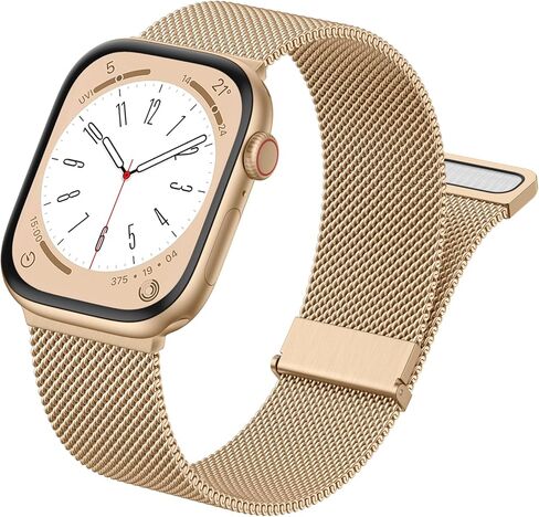 GEAK Metal Band Compatible with Apple Watch Bands for Women Men 40mm 42mm 41mm 38mm 44mm 45mm 46mm 49mm, Stainless Steel Milanese Magnetic Strap for iWatch Series 11 10 9 8 7 6 5 4 SE Ultra 3 2 1 in Kuwait