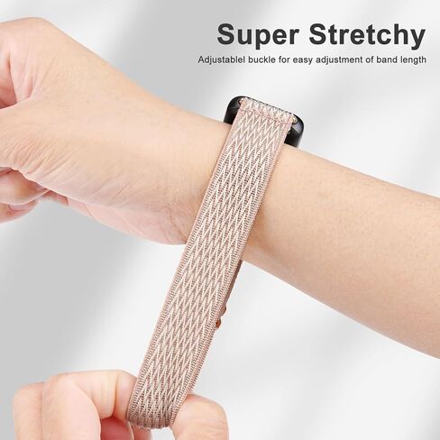 3 Pack Watch Bands for Spade Co Health Smartwatch 4, 22mm Elastic Nylon Replacement Wristband Adjustable Straps for Men & Women in Saudi Arabia