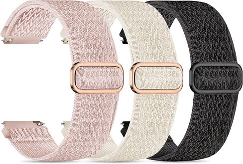 3 Pack Watch Bands for Spade Co Health Smartwatch 4, 22mm Elastic Nylon Replacement Wristband Adjustable Straps for Men & Women in Saudi Arabia